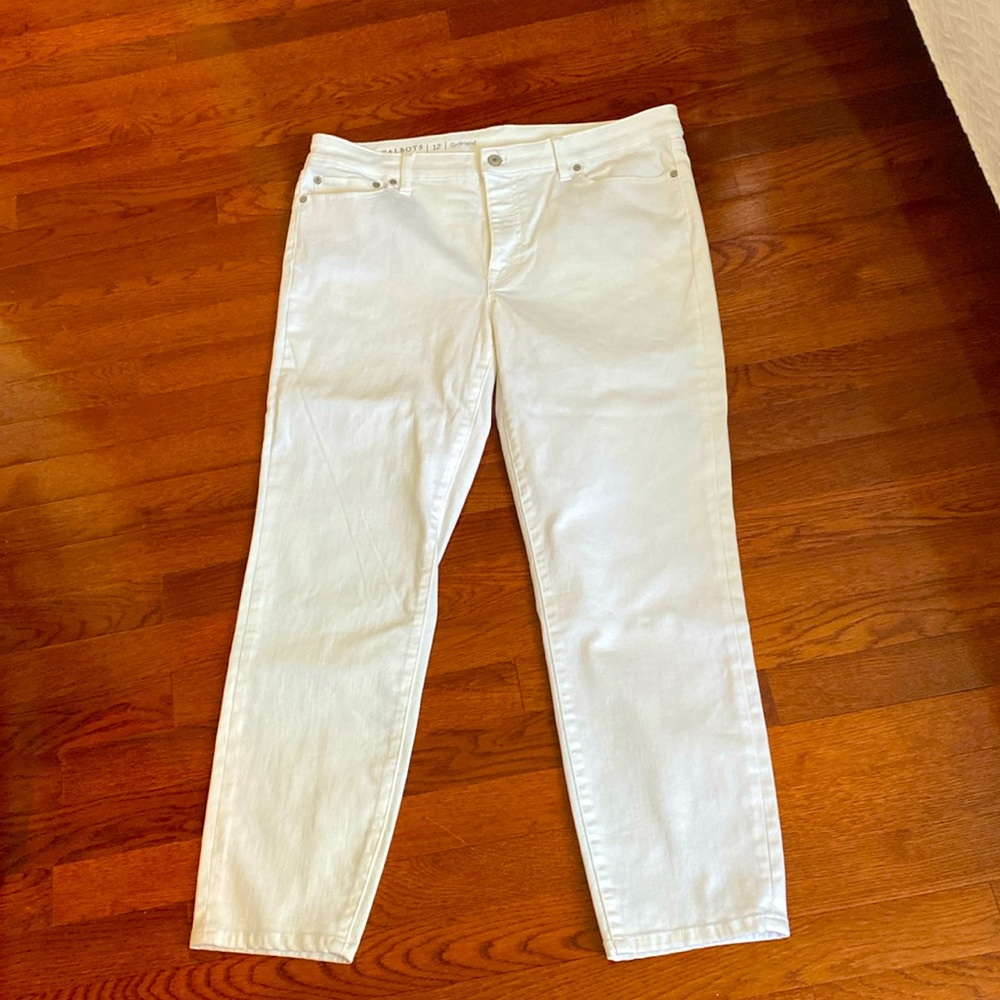 Talbots white jeans.